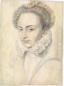 A Portrait Of Ayoung Woman In A Ruffled Collar A Portrait Of Ayoung Woman In A Ruffled Collar