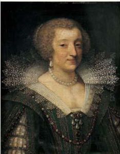 Portrait De Dame Au Collier De Perles by Etienne Ii Dumonstier