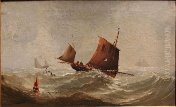 Barque De Peche De Fecamp Croisant La Bouee Ouest - view 1