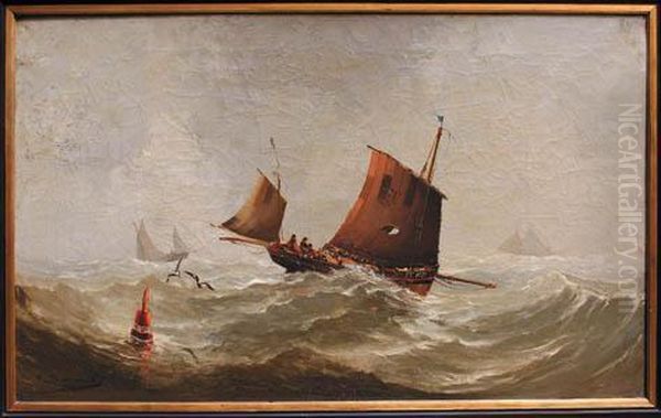 Barque De Peche De Fecamp Croisant La Bouee Ouest - view 1