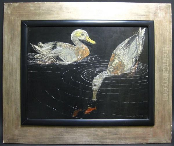 Two Ducks In A Pond - view 1