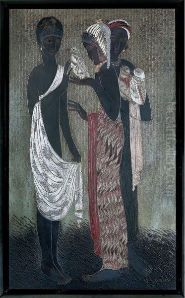 Panneau, Trois Figures - view 1