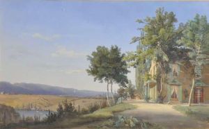 Le Lignon, 
Maison De Campagne Gouache Signee En Bas A Gauche 25 X 39,5 Cm Annotee Au Dos <le Lignon