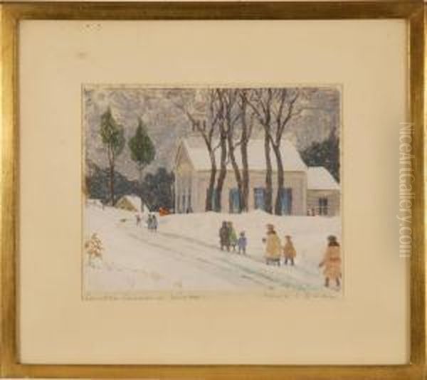 Country Church In Winter - view 1