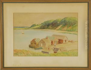 Oyster Shacks On Oyster River by Harold C. Dunbar