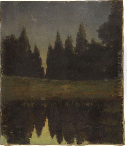 Moonlit Pond - view 1