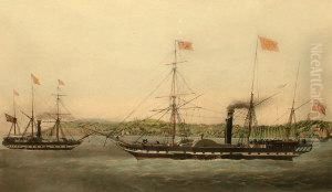 "ships Of The General Steam Navigation Company The Caledonia by Edward Duncan