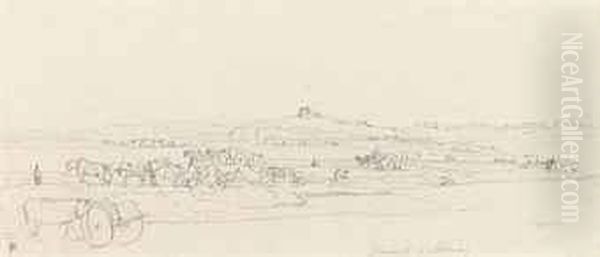 Sketches In Jersey And Guernsey, Including: Seaweed Gathering;rozel Bay - view 1