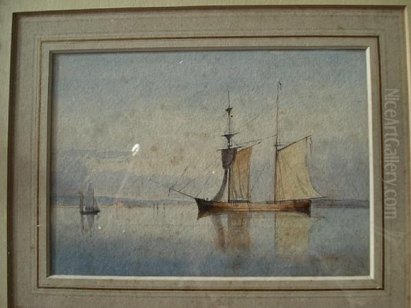 Sailing Vessel Off A Distant Coast - view 1