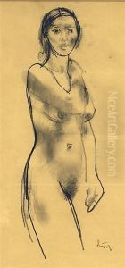 Stehender Frauenakt by Max Dungert