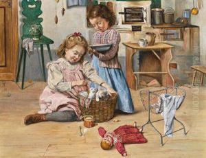 Spielende Kinder by Clemens Duniecki