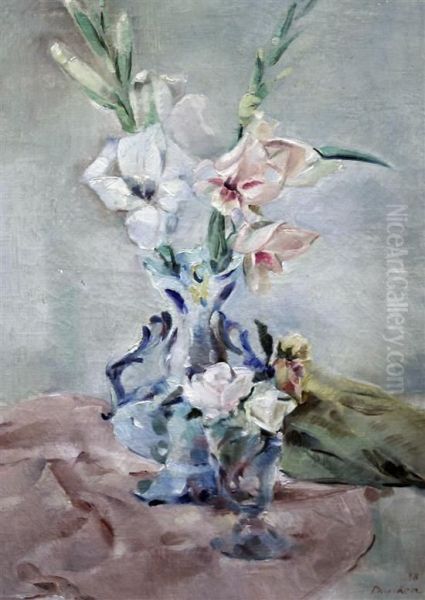 Still Life Of Gladioli In A Vase - view 1