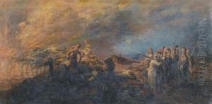 Les Suisses Au Pont De Polotsk. by Louis Dunki