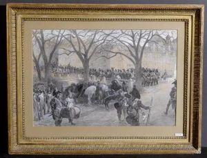 L'entree Des Soldats Francais A Geneve Et Les Soldats Francais Au Bourg-de-four by Louis Dunki