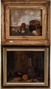 Nature Morte Au Bol Rouge by Rodolphe Dunki