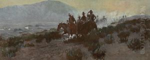 Me And Ol' Beanbelly, We Was Sure Cuttin' 'em, Weren't We? by Harvey T. Dunn