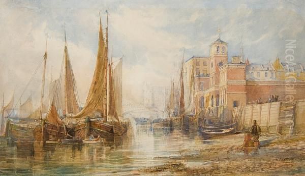 London Thames Scene - view 1
