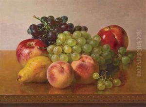 Still Life With Apples, Grapes, Peaches And Pear by Robert Spear Dunning