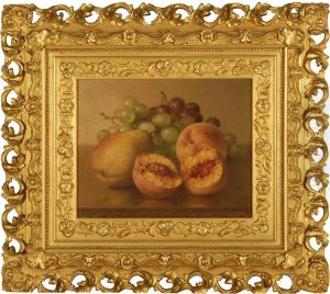 Still Life With Grapes, Pears And Peaches by Robert Spear Dunning