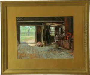 Old Blacksmith Shop by John Ward Dunsmore