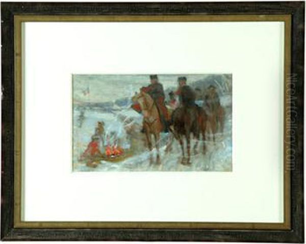 Washington And Lafayette At Artillery Camp - view 1