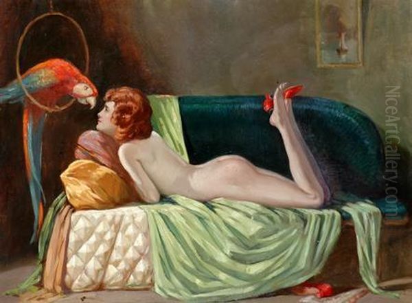 Nude With Parrot - view 1