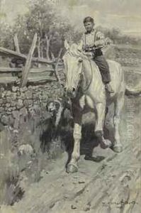 Boy On Horseback by W. Herbert Dunton