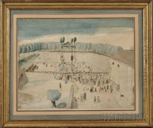 A Grand Outdoor Ceremony, Possibly The Coronation Of Louisxvi by Jean Duplessi-Bertaux