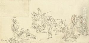 Soldiers At Rest by Jean Duplessi-Bertaux