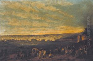Scene De Bataille Napoleonienne by Jean Duplessi-Bertaux