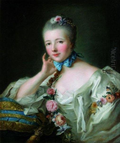 Portrait De Jeune Femme Au Noeud Bleu - view 1
