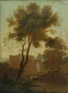 Paysage D'abres Et De Bovins by Dupont Gainsborough