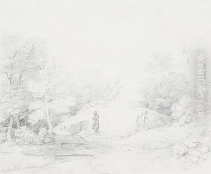 Figures In A Landscape by Dupont Gainsborough