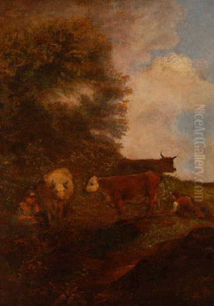 Cattle And Herdsman - view 1