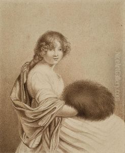 Sitzende Dame Mit Einemmuff