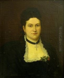 Portrait Of A Lady Wearing A Black