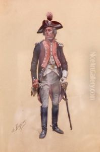 Officersportratt by Henri-Louis Dupray