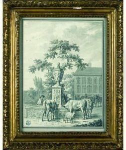 Scene Pastorale Autour D'une Fontaine Scene Pastorale Autour D'une Fontaine