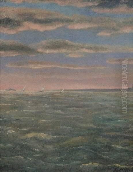 Seascape With Sailboats - view 1
