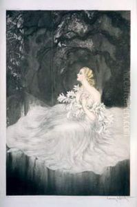 Aquatinte En Couleurs. Copyright Louis Icart, 1934. Aquatinte En Couleurs. Copyright Louis Icart, 1934.