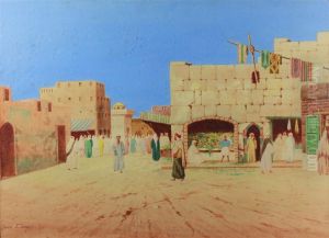 Orientalist Scene by Claude Dupres