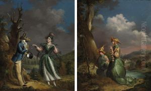 The Thistle And The Ass From The Thistle's Experiences By Hanschristian Andersen; And A Companion Painting by Francois Joseph Dupressoir