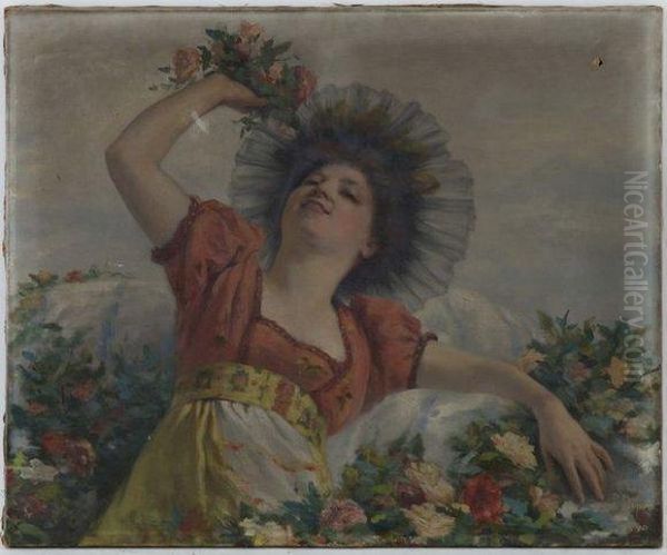 Jeune Femme Aux Fleurs - view 1