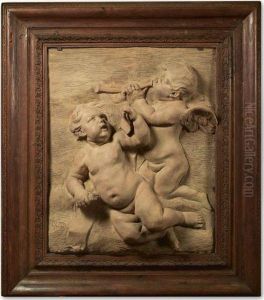 Two Angels Playing Music by Francois Duquesnoy