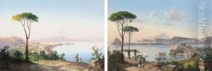 Returning From Market Above The Bay Of Naples