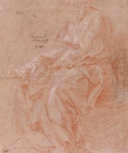 Deux Etudes De Personnages by Louis Jean-Jacques Durameau