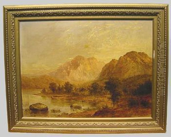 Mountainous Landscape With Lake - view 1