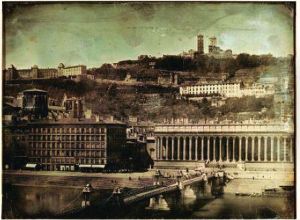Lyon, Reconstruction Du Clocher De Notre-dame De Fourviere, Vers 1850