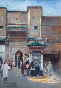 La Fontaine De Nezzarine A Fes by Gaston Jules L. Durel