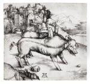 The Monstrous Pig Of Landseer by Albrecht Durer